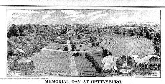 Image from the "Gettysburg Compiler," May 30, 1899. Click image for larger/clearer image. MEMORIAL DAY. 