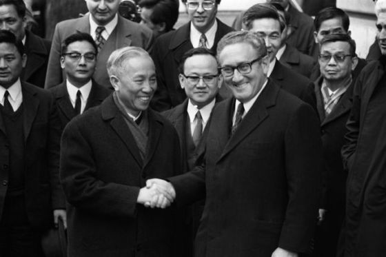 U.S. Representative Henry Kissinger and North Vietnamese Le Duc Tho 