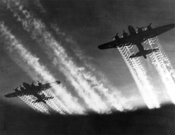 B-17 Flying Fortresses of the Eighth Air Force Over Europe during World War II