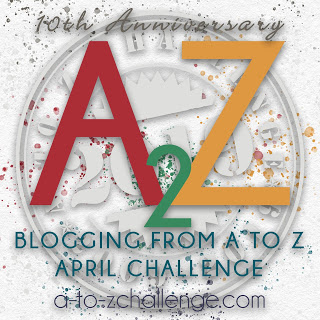 #AtoZChallenge 2019 Tenth Anniversary badge